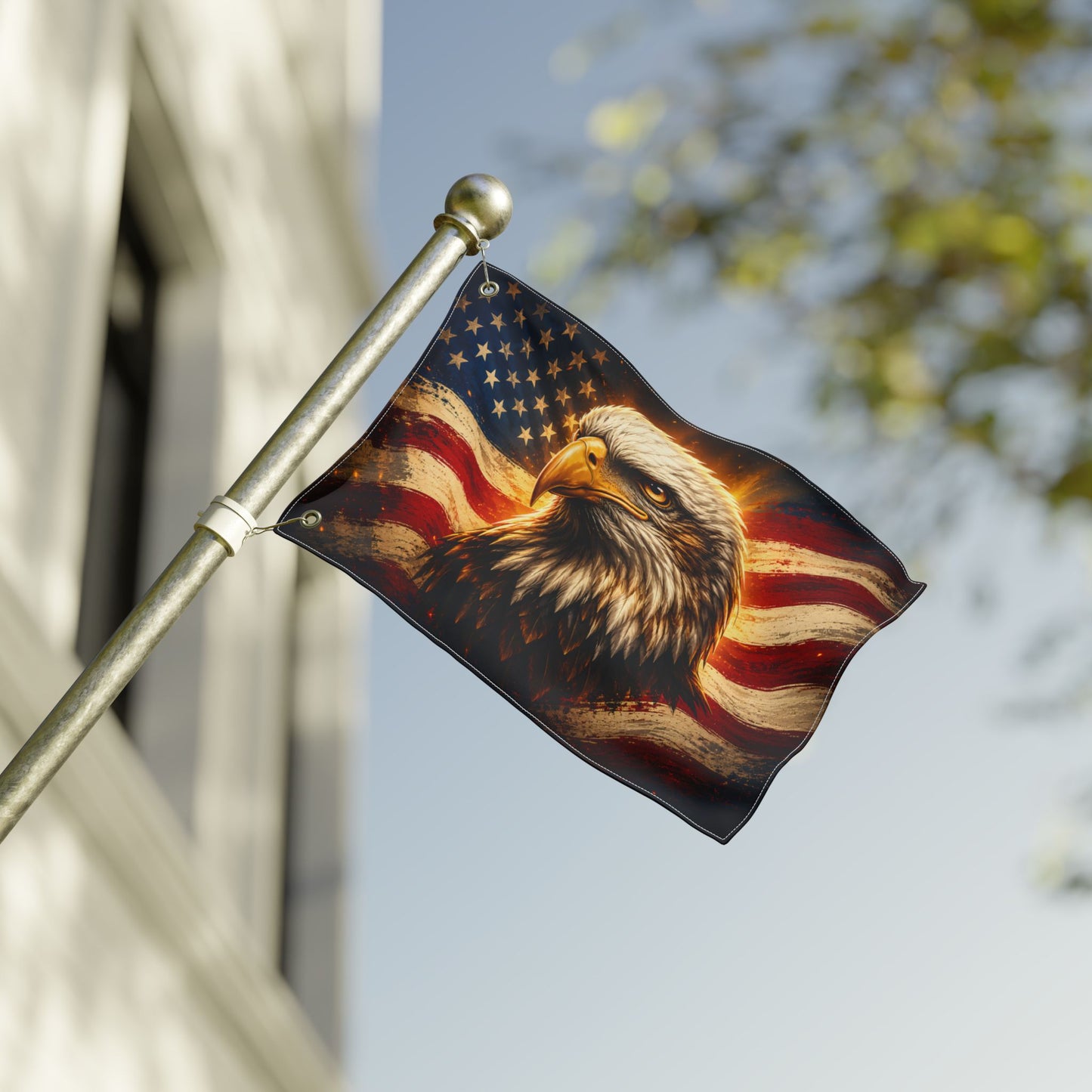Honor & Remember Patriotic Eagle Garden Flag