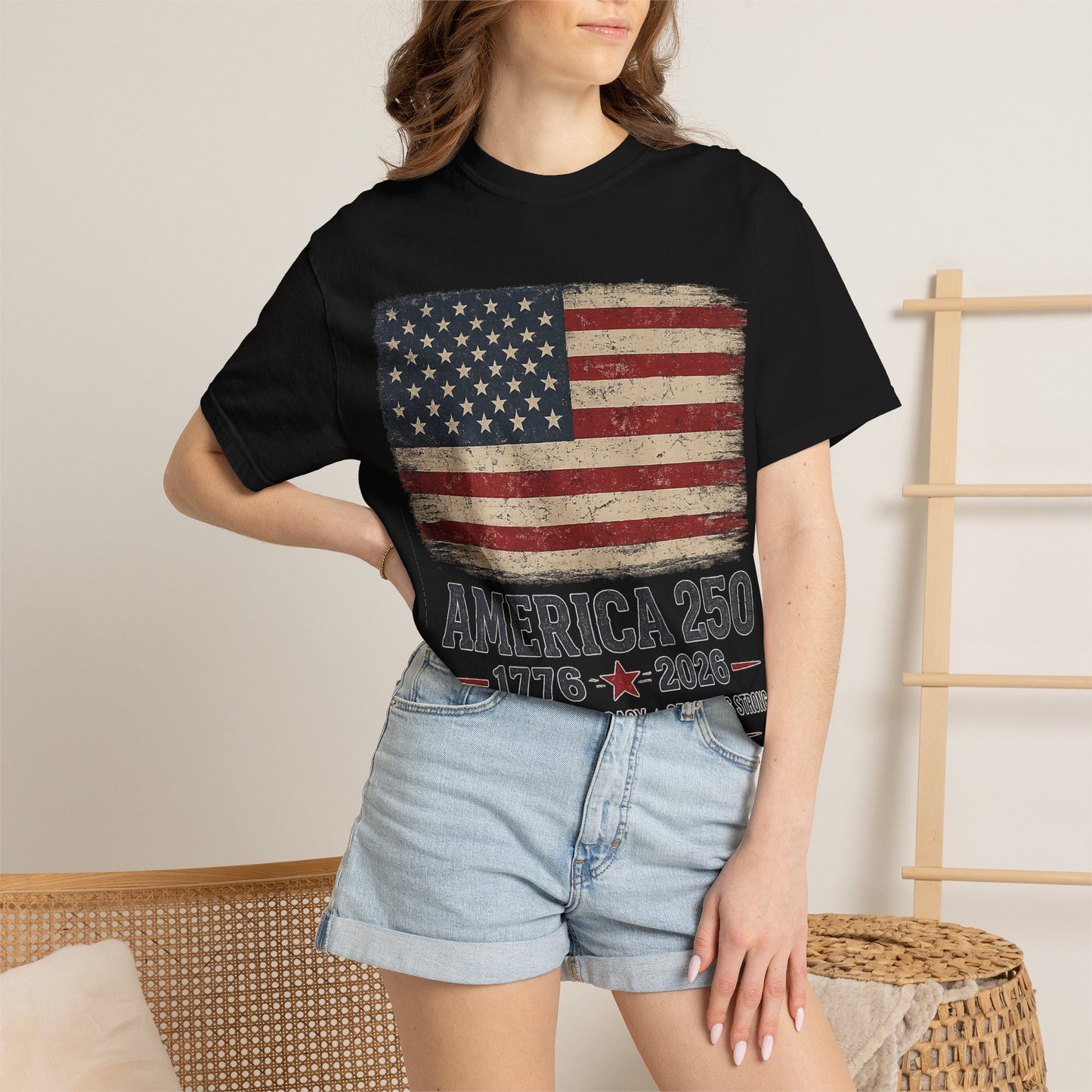 America 250 Anniversary Patriotic Flag T-Shirt