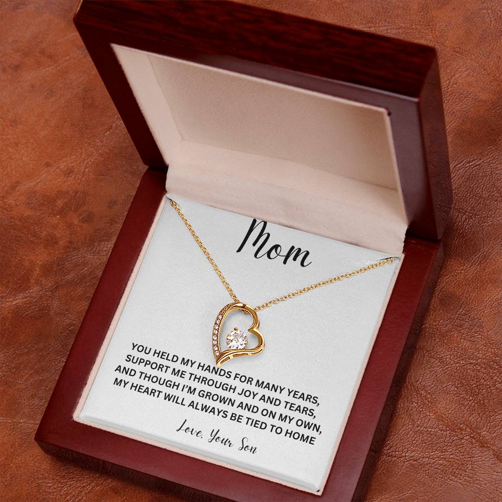 Love Knot Necklace For Mom, Forever Love Necklace