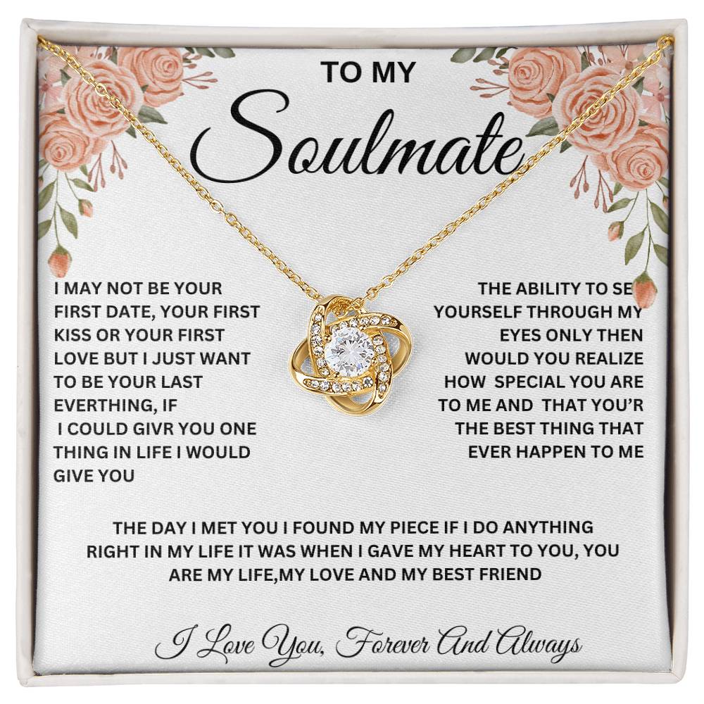 Trendy Elegant Love Knot Necklace, Neck Lace For My Soulmate, Birthday Gift, Christmas Gift ,Love Gift
