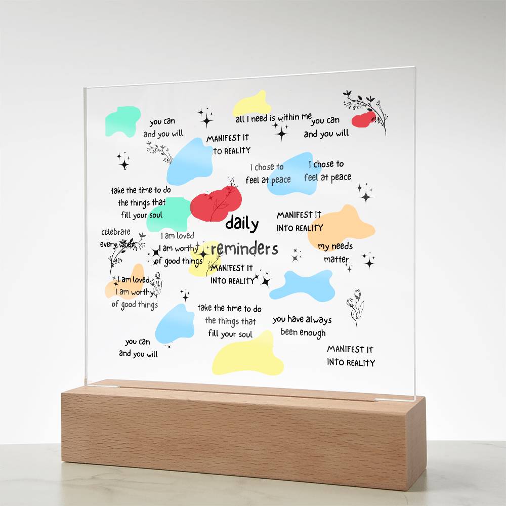 Daily Affirmation Acrylic Plaque