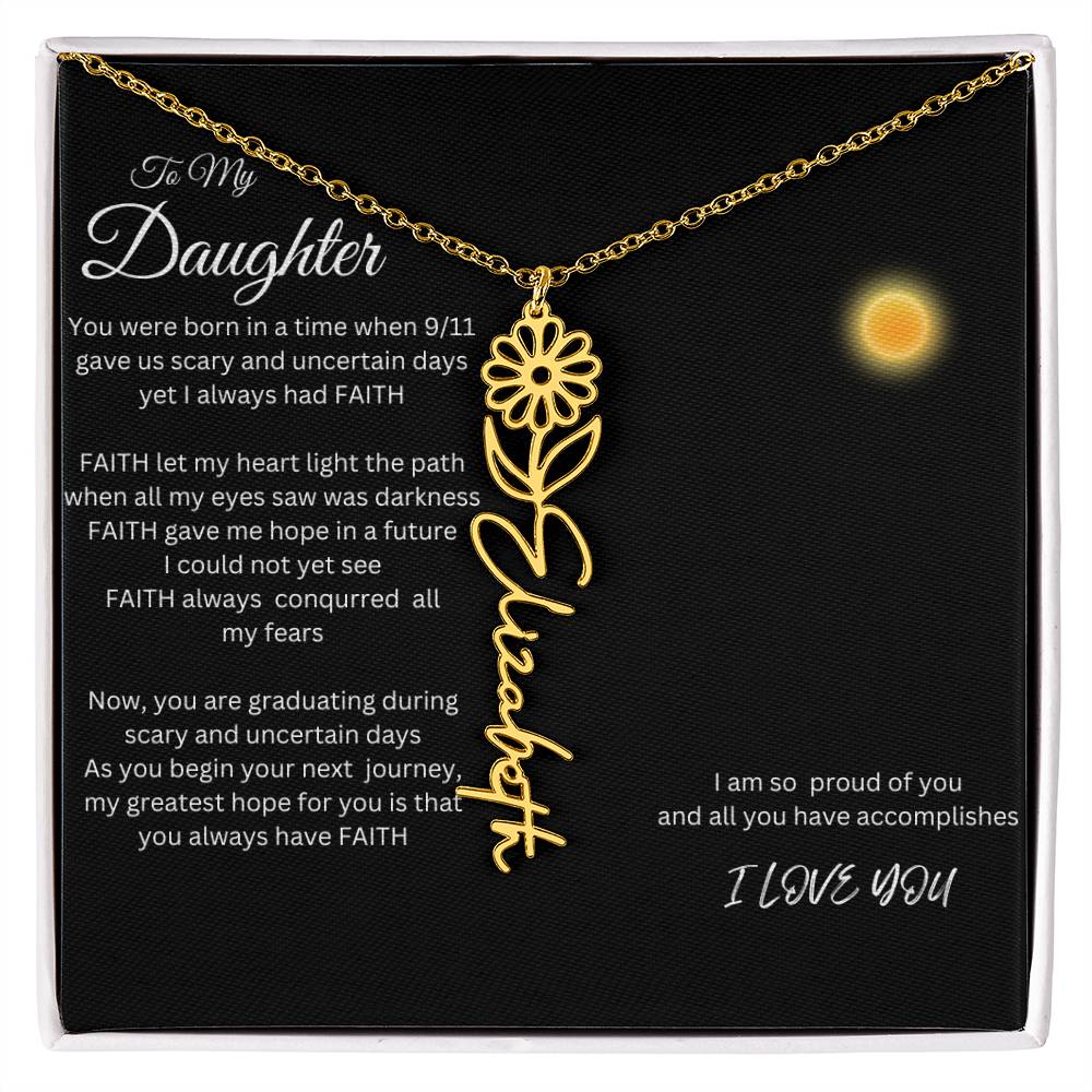 Flower Name Necklace