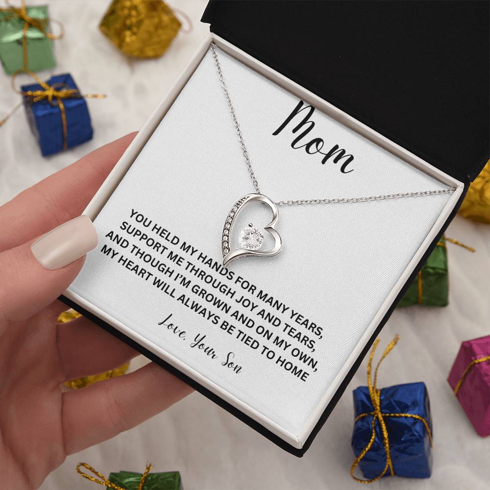 Love Knot Necklace For Mom, Forever Love Necklace
