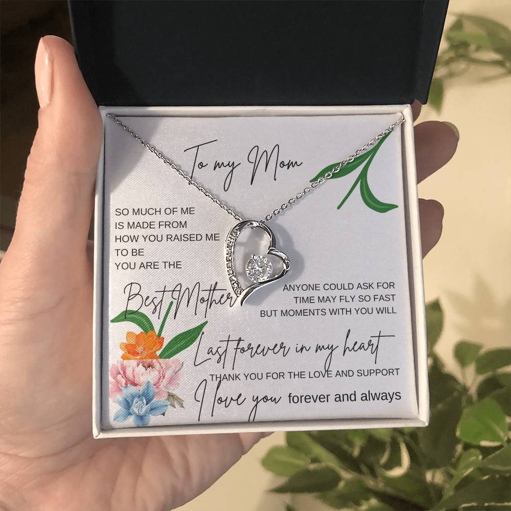 To My Beautiful Mom Necklace With Blessing Card Mom Party Gift