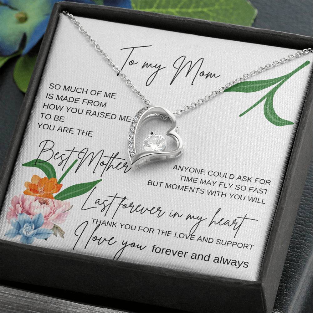 To My Beautiful Mom Necklace With Blessing Card Mom Party Gift