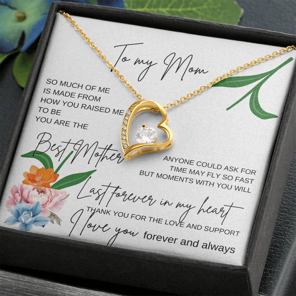 To My Beautiful Mom Necklace With Blessing Card Mom Party Gift