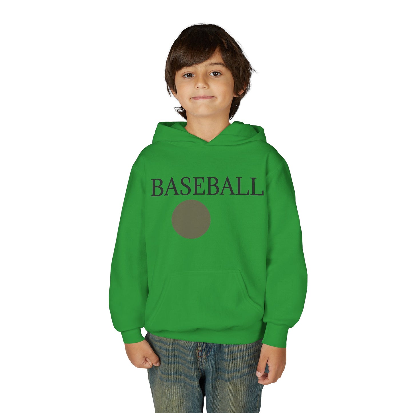 Baseball Youth Hoodie — Minimalist Team Sports Pullover