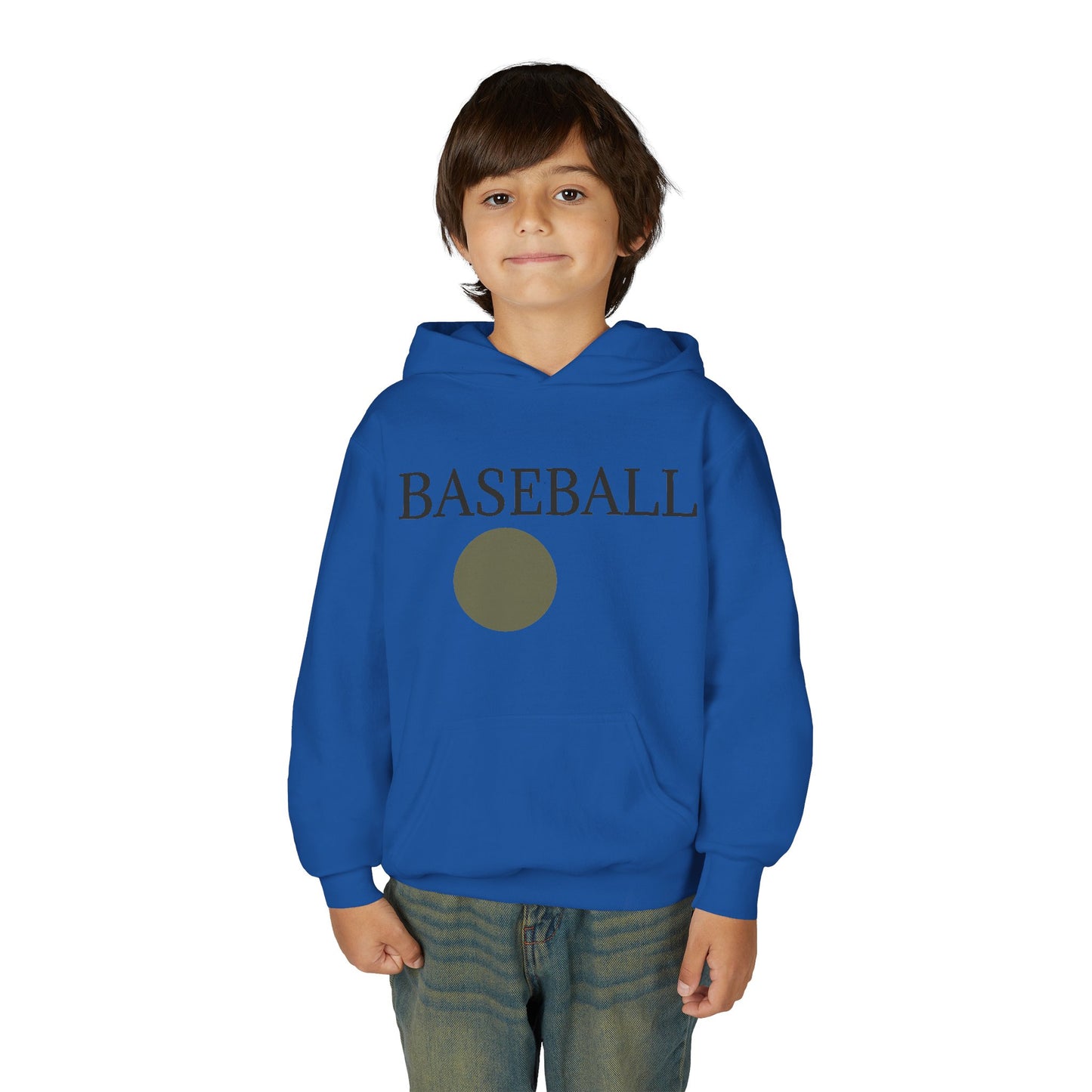 Baseball Youth Hoodie — Minimalist Team Sports Pullover