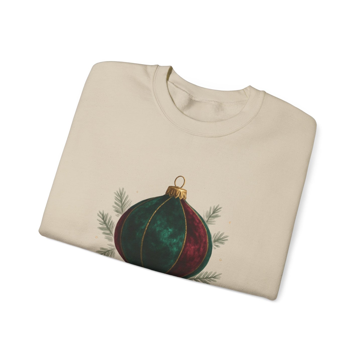 Christmas Ornament Crewneck Sweatshirt — "Lavish Christmas Cheer" Holiday Sweater