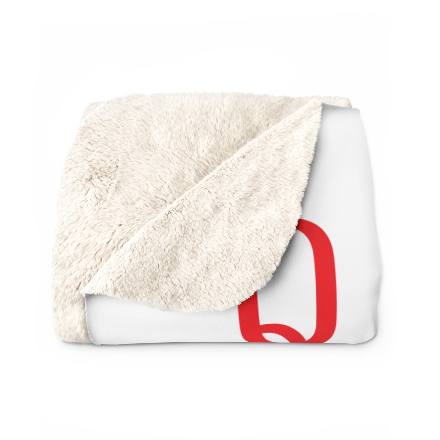 Queen of My Heart Personalized Sherpa Fleece Blanket – Playing Card Design