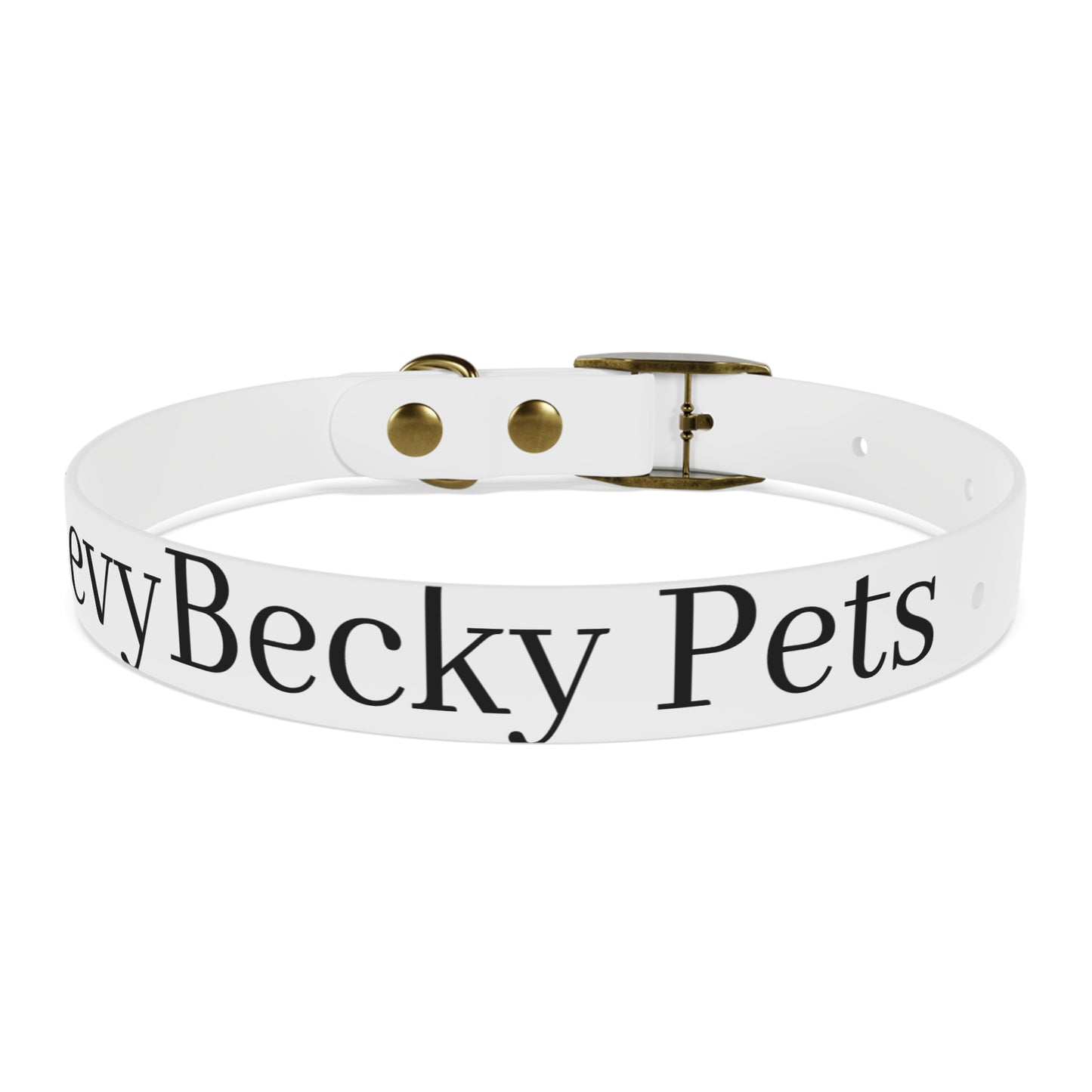 Pet Bandana — 'LevyBecky Pets' Personalized White Triangle Bandana for Dogs & Cats