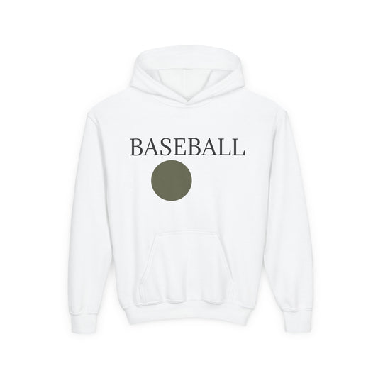 Baseball Youth Hoodie — Minimalist Team Sports Pullover