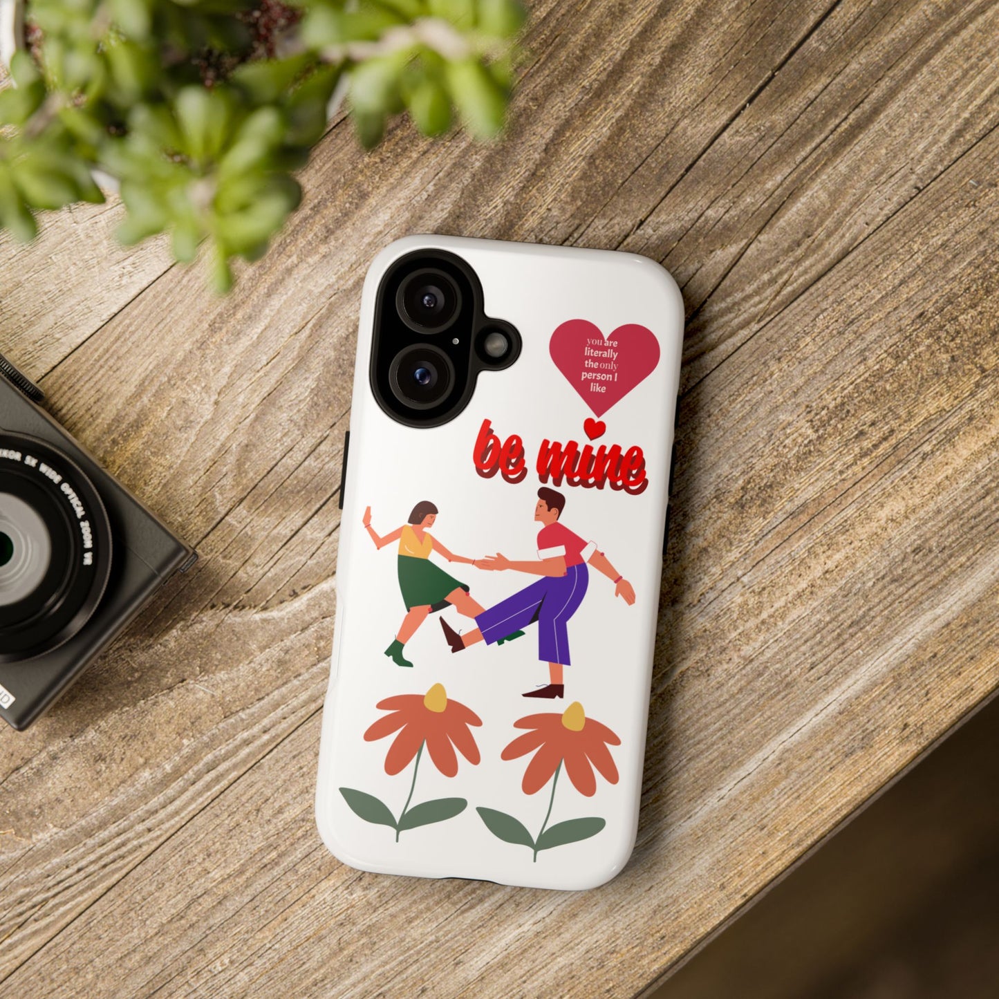 Phone Case - "Be Mine" Retro Dancing Couple Valentine Design
