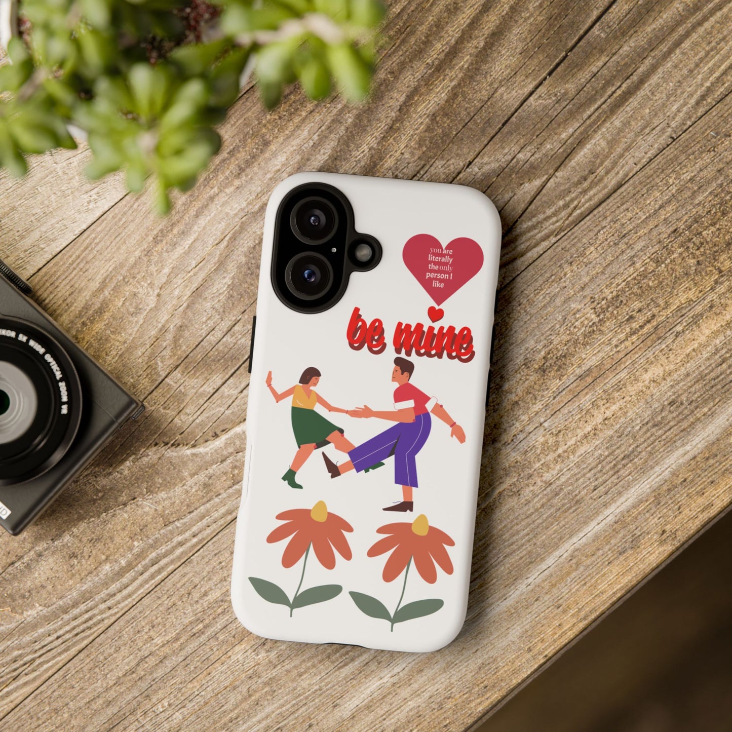 Phone Case - "Be Mine" Retro Dancing Couple Valentine Design