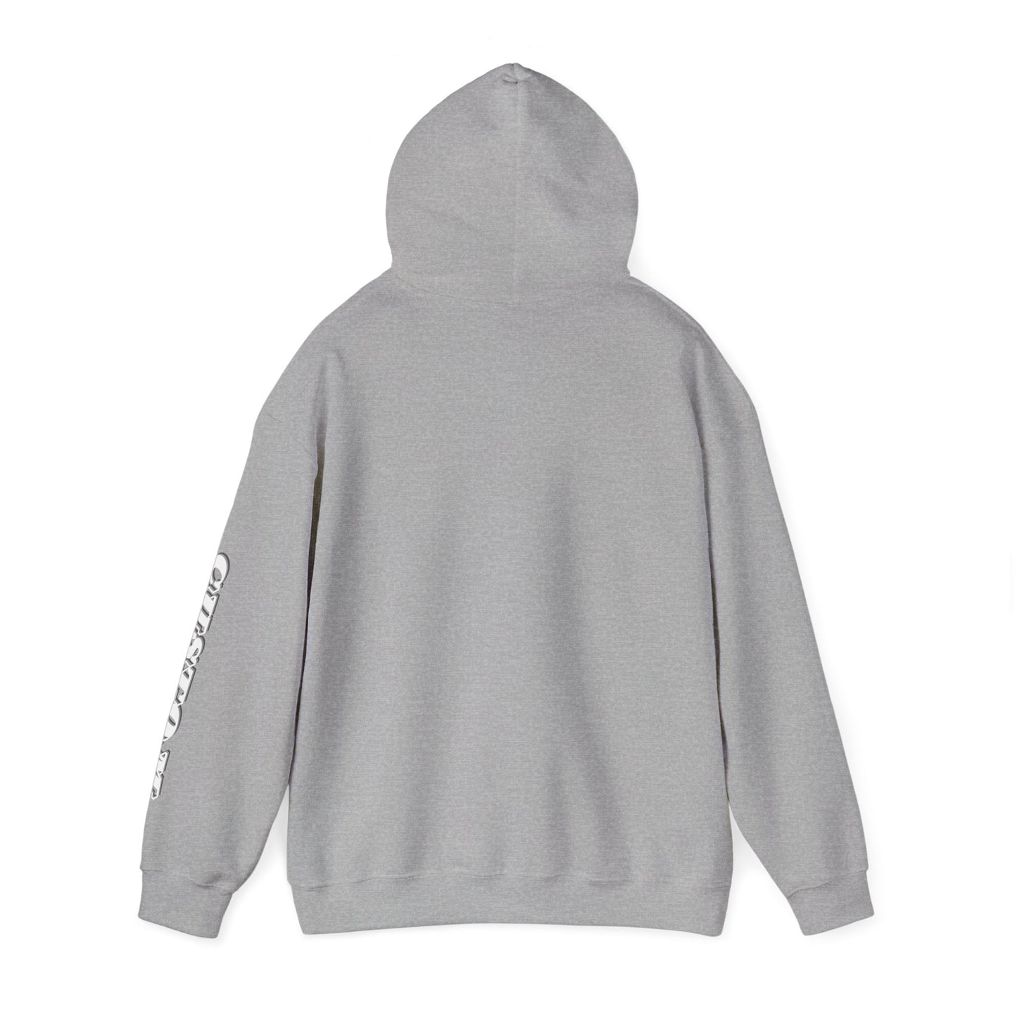 Minimal Pullover Hoodie with Sleeve Text