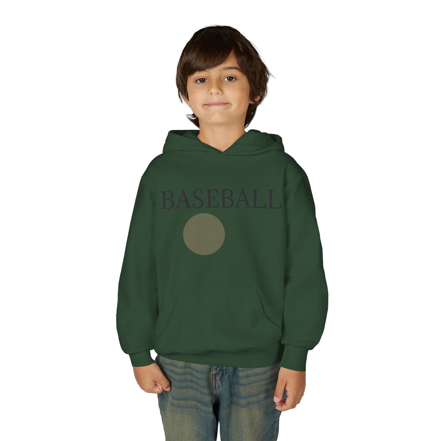 Baseball Youth Hoodie — Minimalist Team Sports Pullover