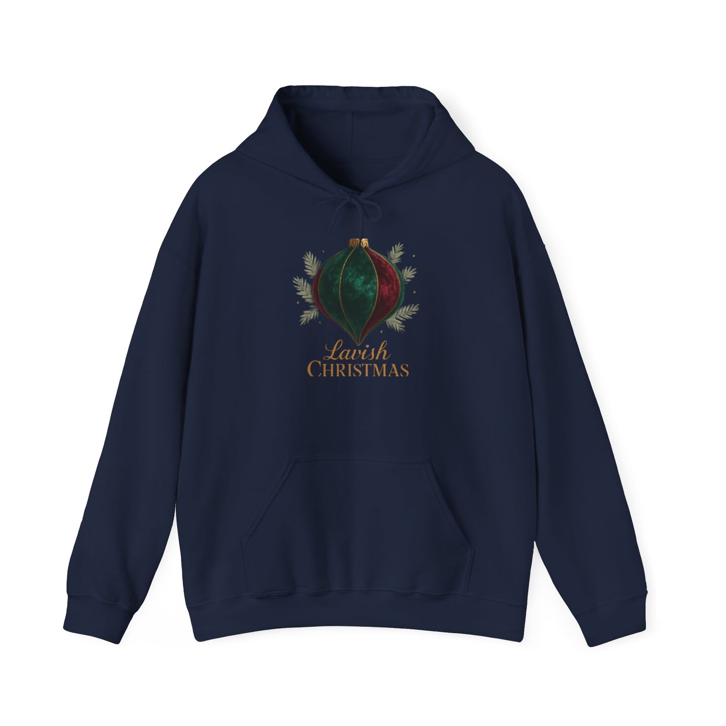 Christmas Ornament Hoodie - 'Lovely Christmas' Vintage Bauble Holiday Hoodie