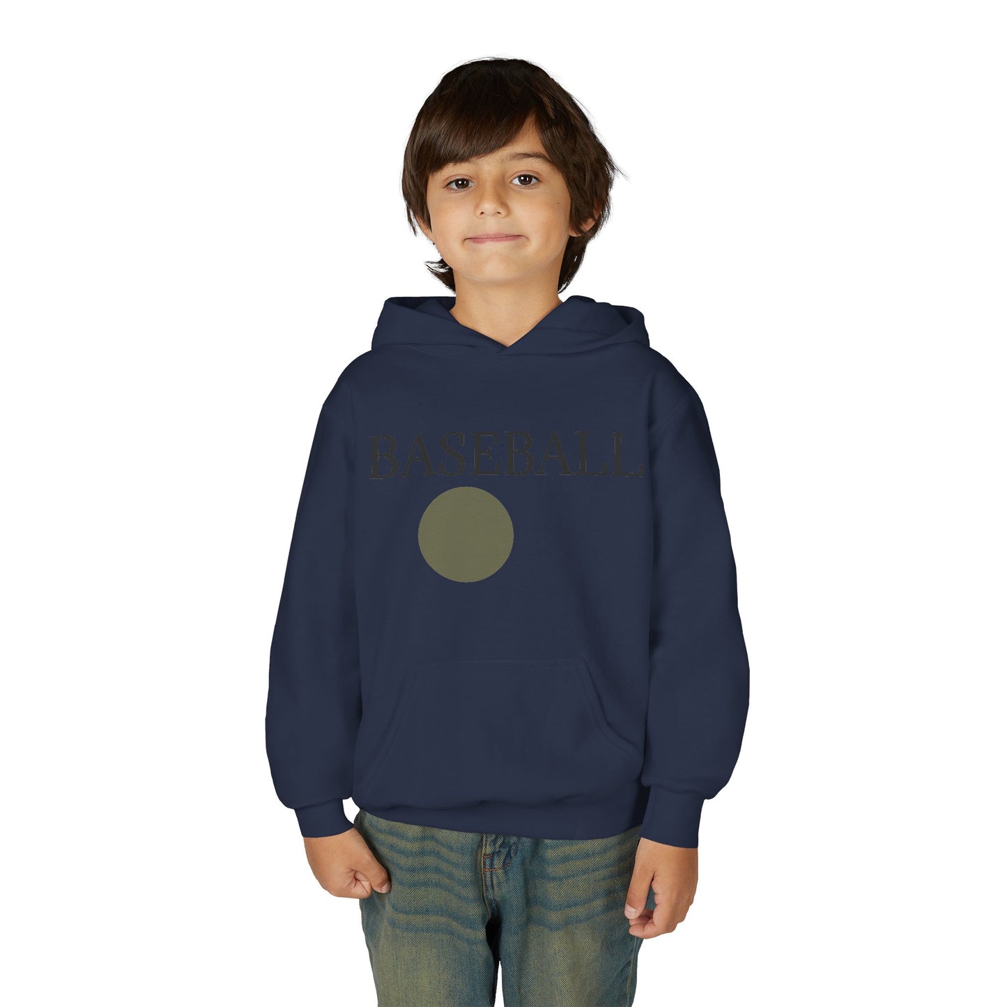 Baseball Youth Hoodie — Minimalist Team Sports Pullover
