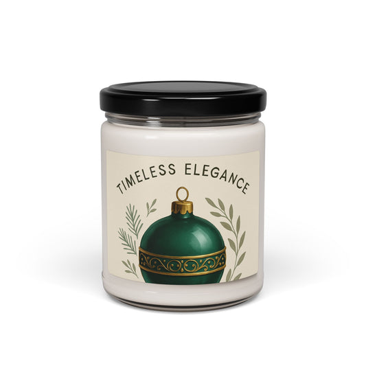 Holiday Green Ornament Scented Soy Candle — 9oz Christmas Jar Candle