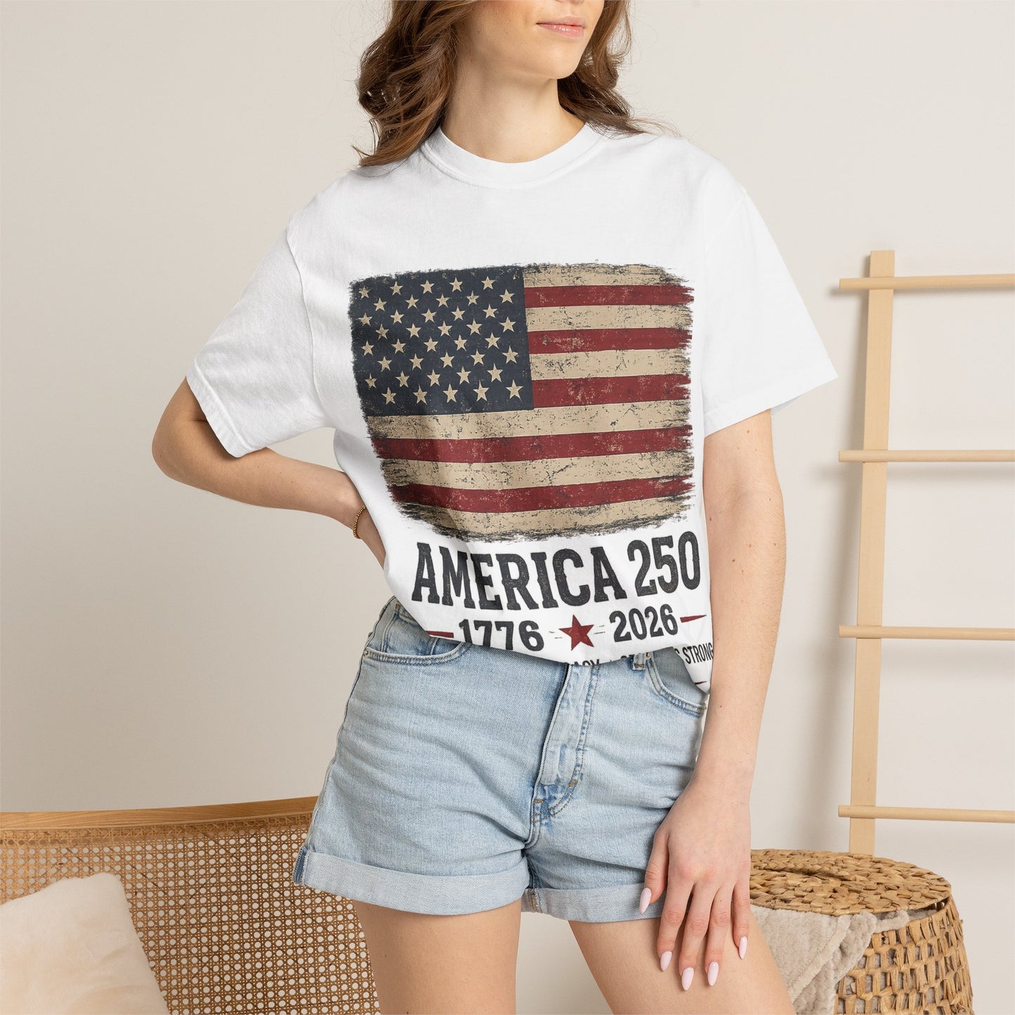 America 250 Anniversary Patriotic Flag T-Shirt