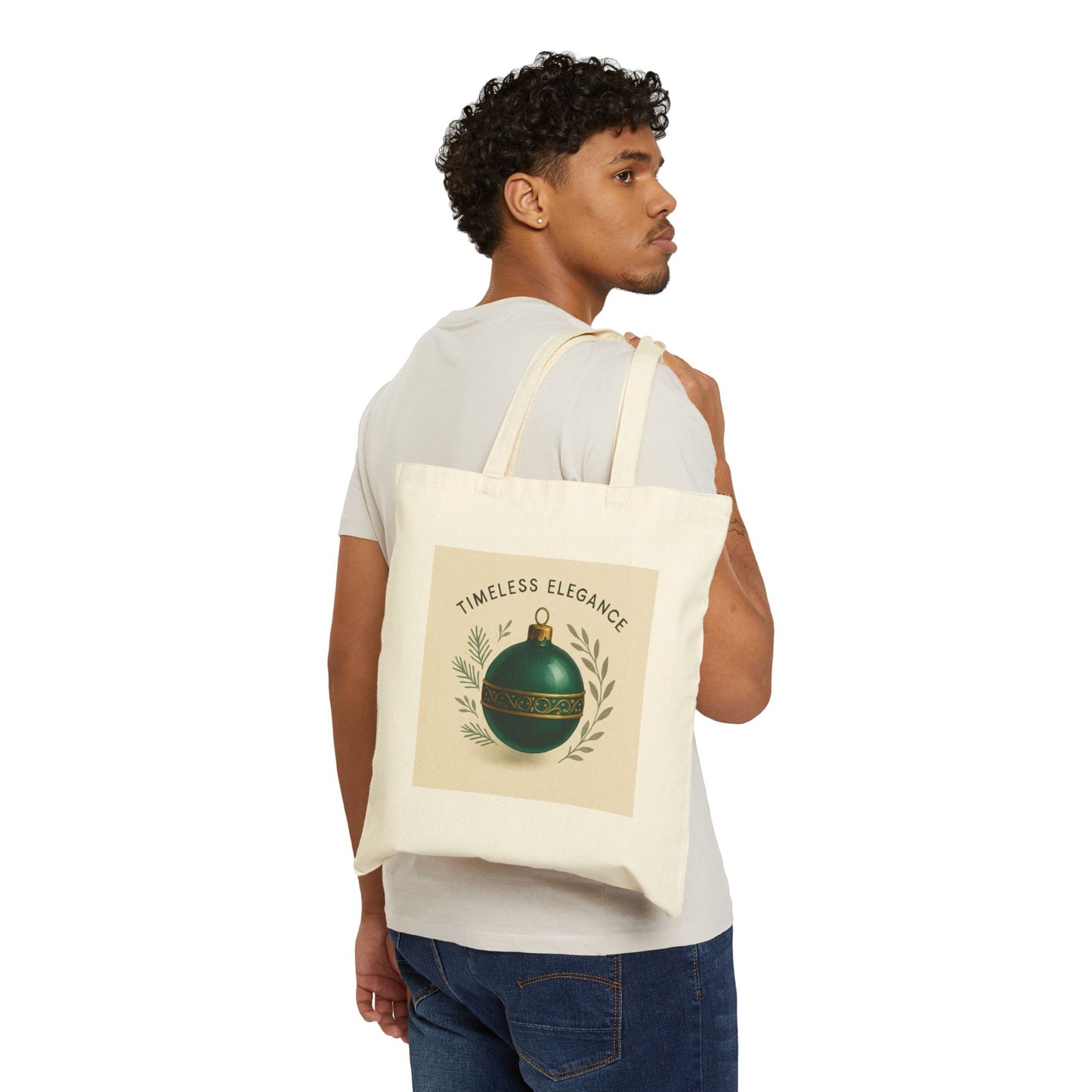 Timeless Elegance Holiday Ornament Tote Bag