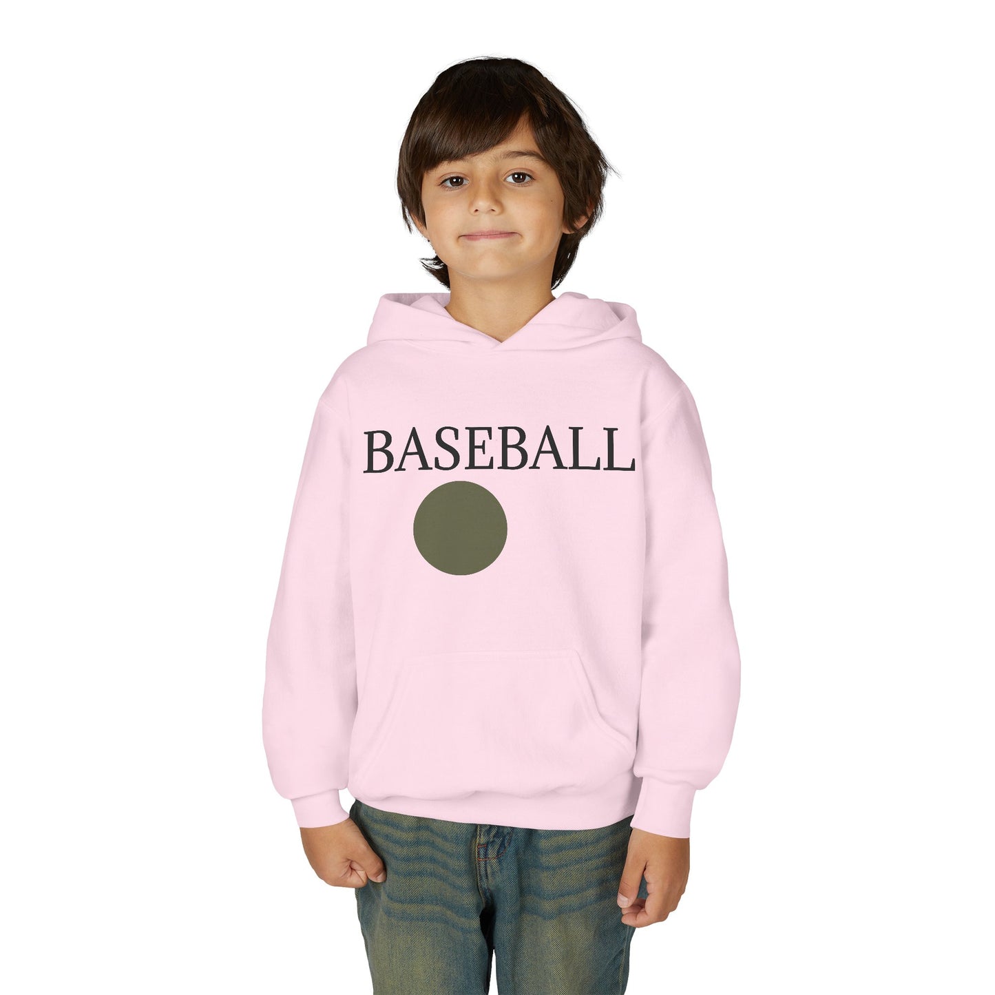 Baseball Youth Hoodie — Minimalist Team Sports Pullover