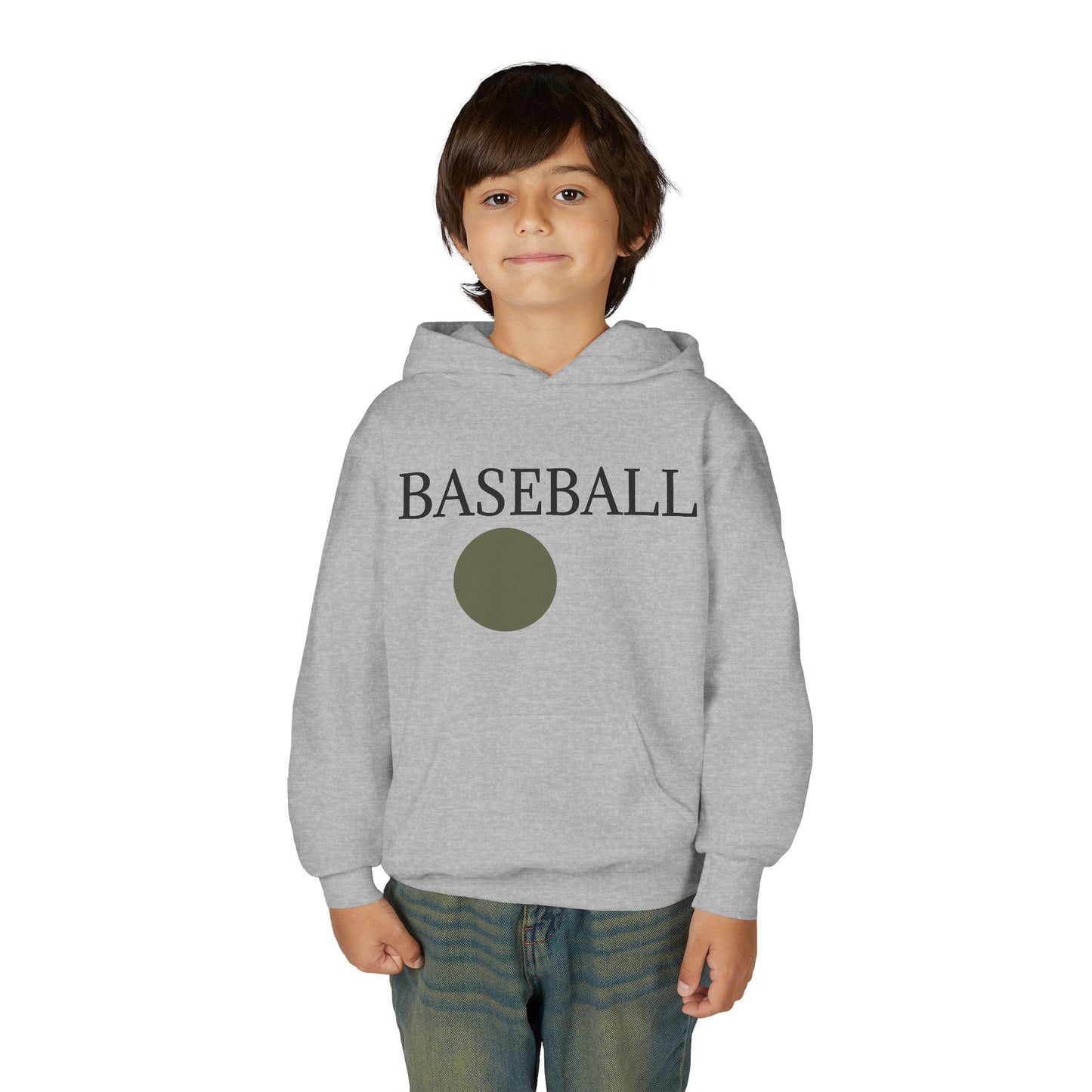 Baseball Youth Hoodie — Minimalist Team Sports Pullover