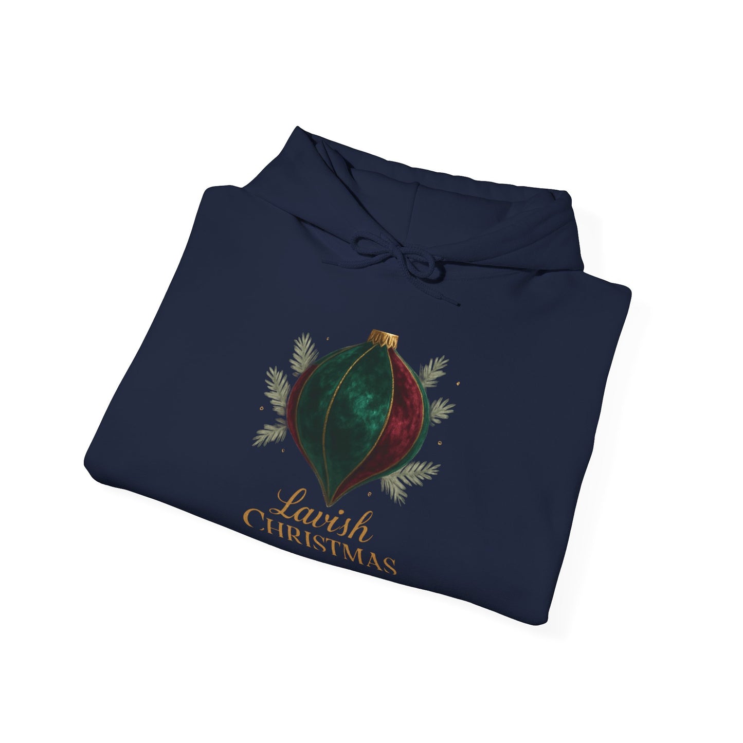 Christmas Ornament Hoodie - 'Lovely Christmas' Vintage Bauble Holiday Hoodie