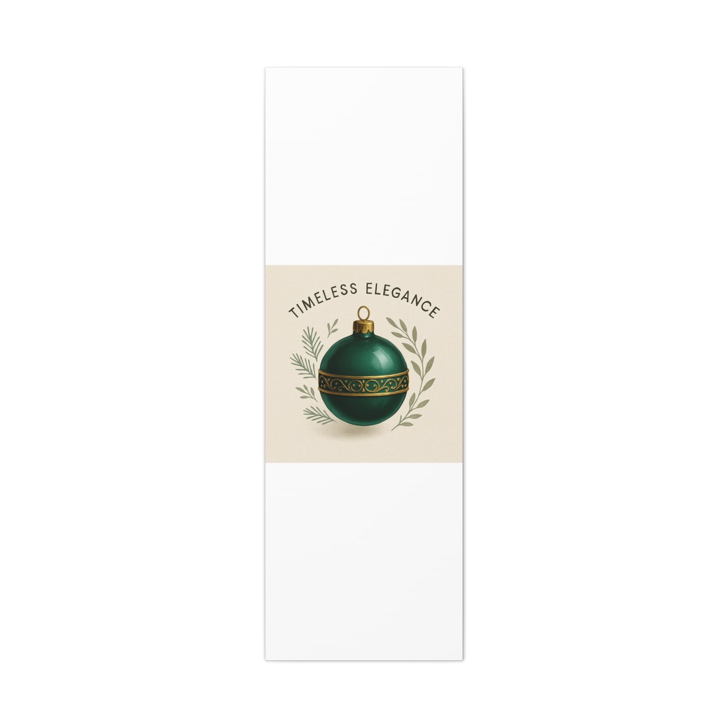 Canvas Wall Art — "Timeless Elegance" Green Ornament Holiday Decor