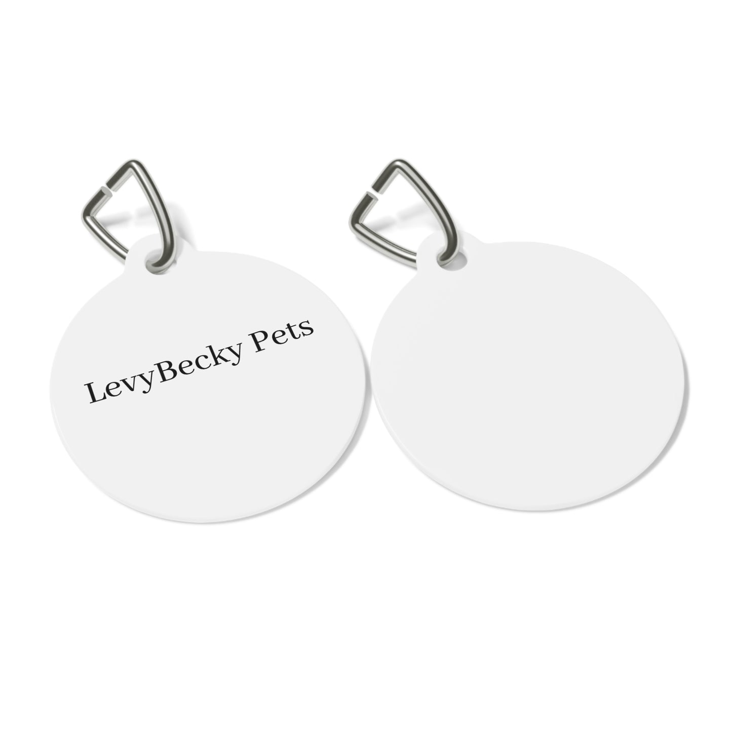 Personalized Round Pet Tag — Custom Text ID Tag (LevyBecky Pets)