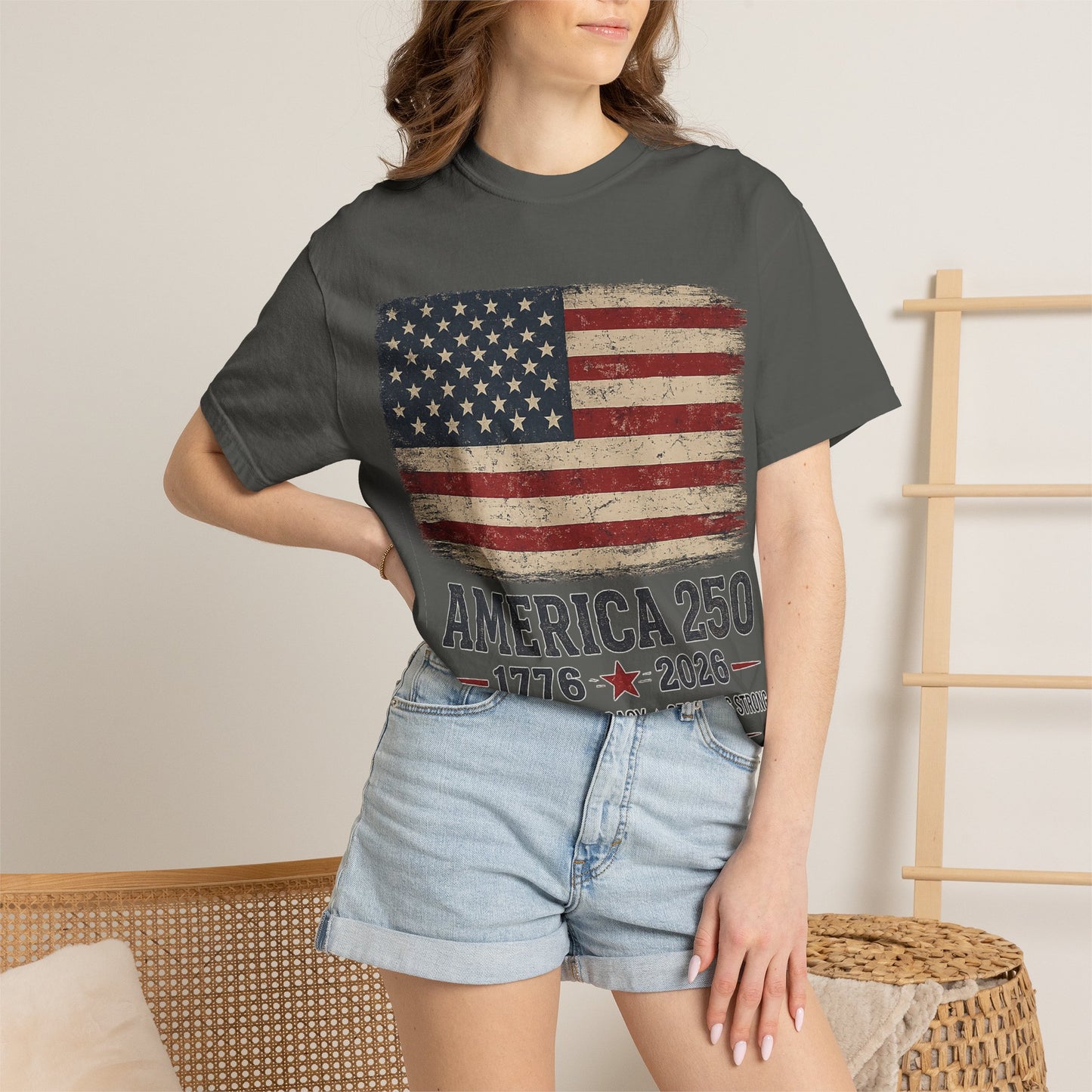 America 250 Anniversary Patriotic Flag T-Shirt