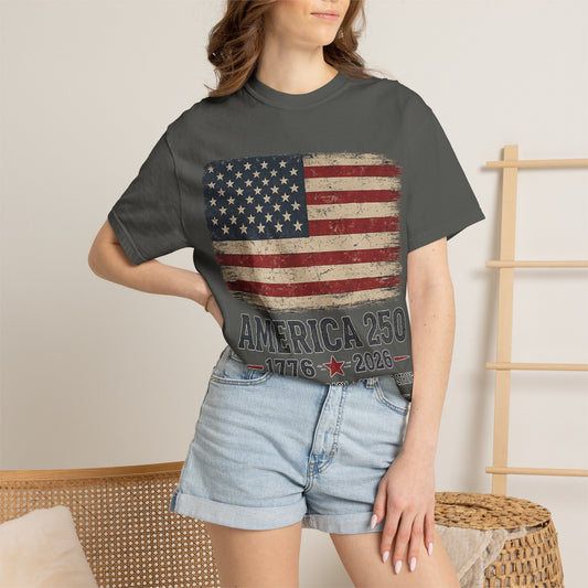 America 250 Anniversary Patriotic Flag T-Shirt