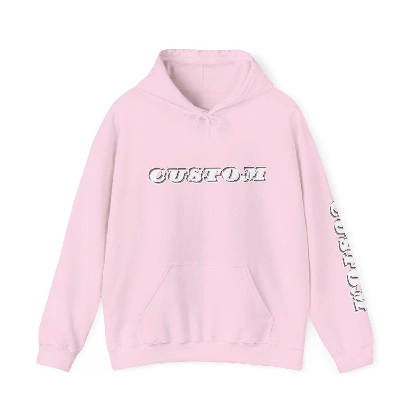 Minimal Pullover Hoodie with Sleeve Text
