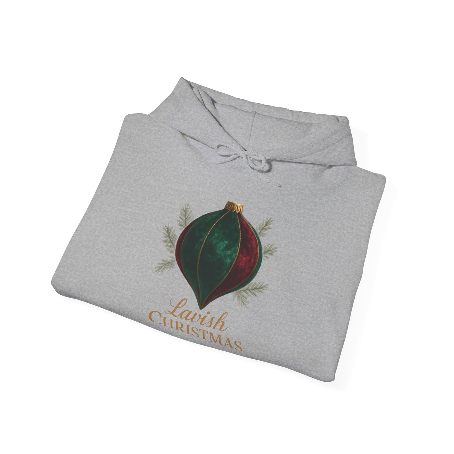 Christmas Ornament Hoodie - 'Lovely Christmas' Vintage Bauble Holiday Hoodie