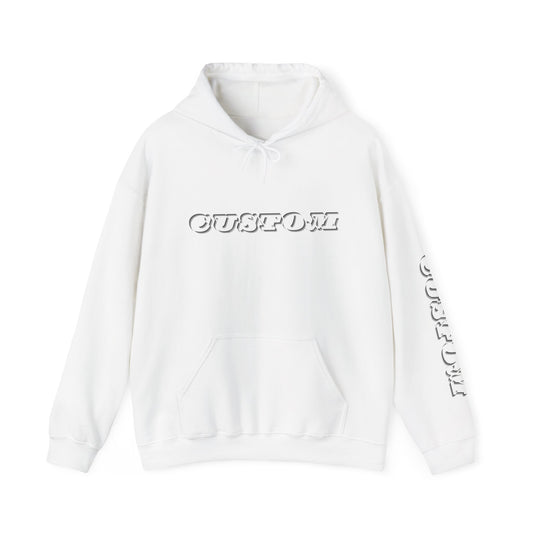 Minimal Pullover Hoodie with Sleeve Text