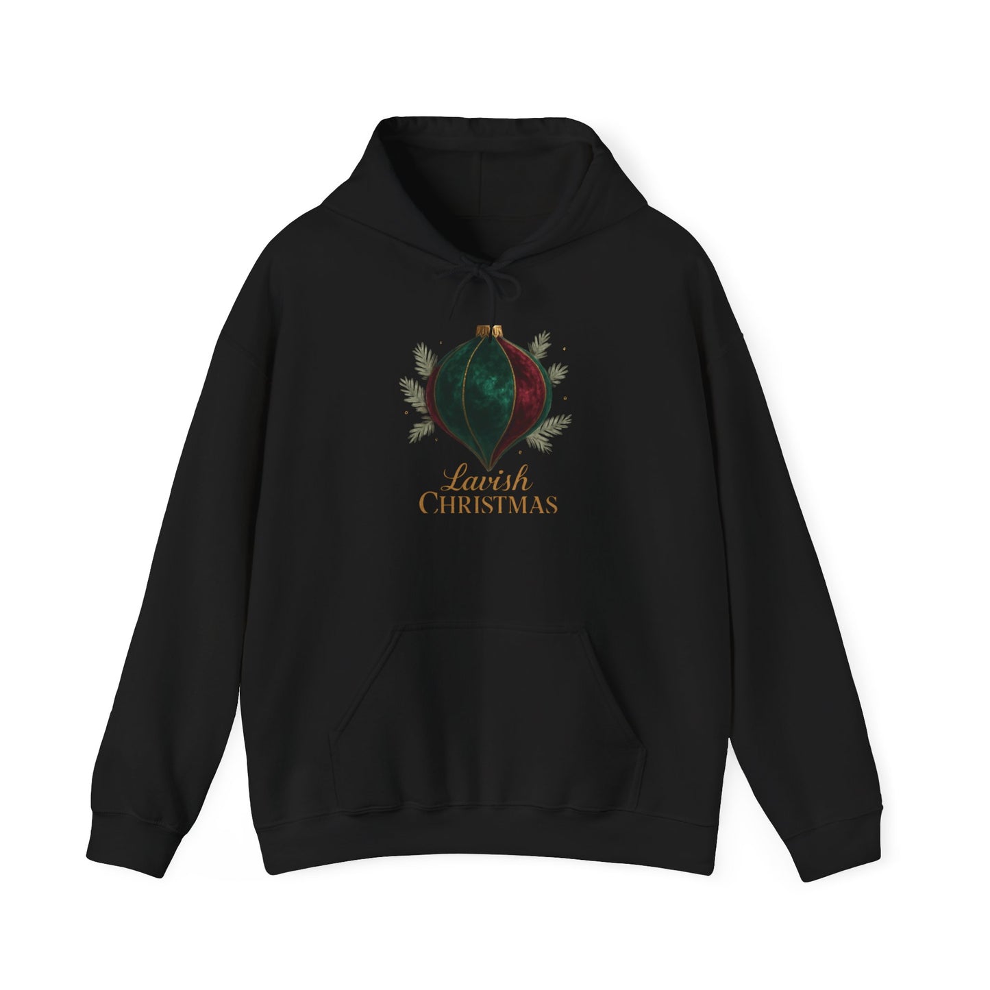 Christmas Ornament Hoodie - 'Lovely Christmas' Vintage Bauble Holiday Hoodie