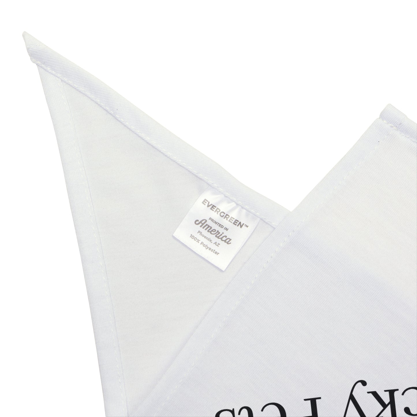 Pet Bandana — 'LevyBecky Pets' Personalized White Triangle Bandana for Dogs & Cats