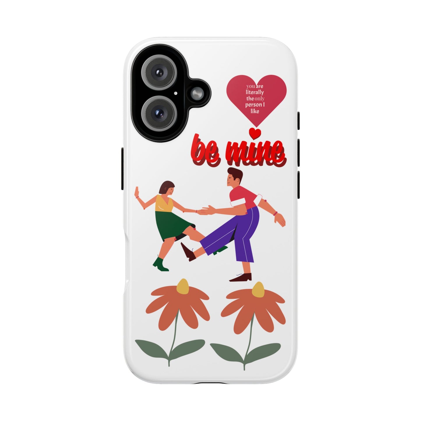 Phone Case - "Be Mine" Retro Dancing Couple Valentine Design
