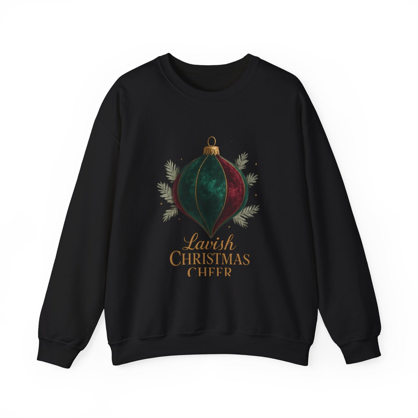 Christmas Ornament Crewneck Sweatshirt — "Lavish Christmas Cheer" Holiday Sweater
