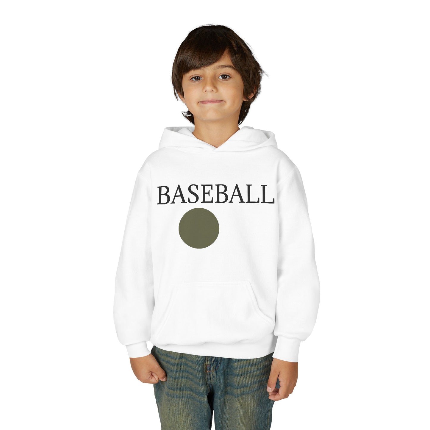 Baseball Youth Hoodie — Minimalist Team Sports Pullover