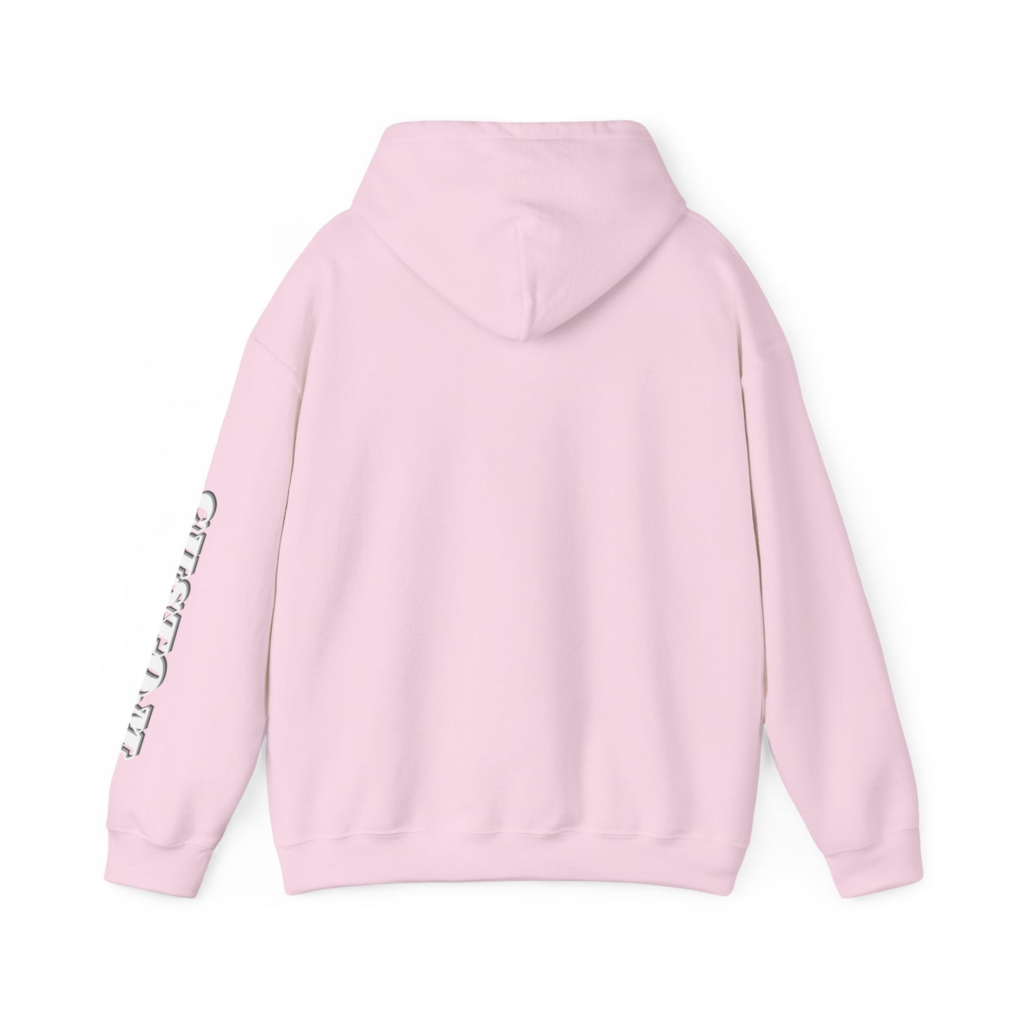 Minimal Pullover Hoodie with Sleeve Text