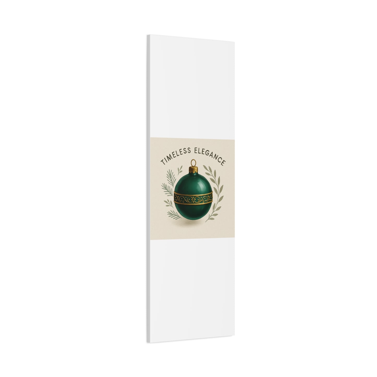 Canvas Wall Art — "Timeless Elegance" Green Ornament Holiday Decor