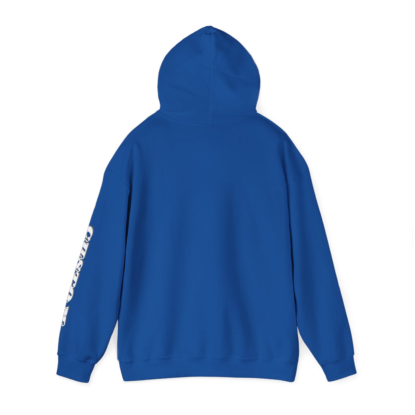 Minimal Pullover Hoodie with Sleeve Text