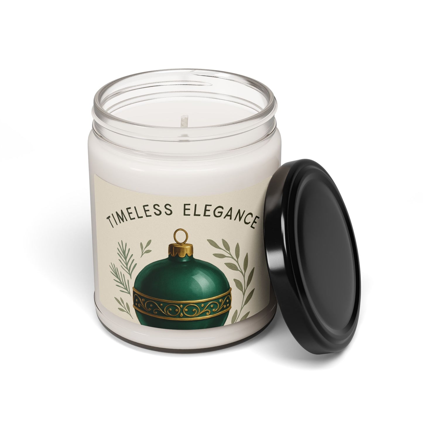 Holiday Green Ornament Scented Soy Candle — 9oz Christmas Jar Candle