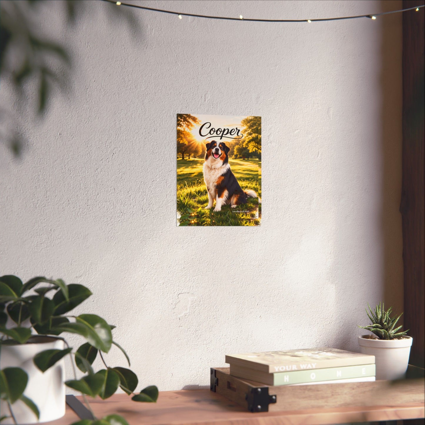 Personalized Dog Poster with Custom Name – Matte Pet Portrait Wall Art Gift for Dog Lovers
