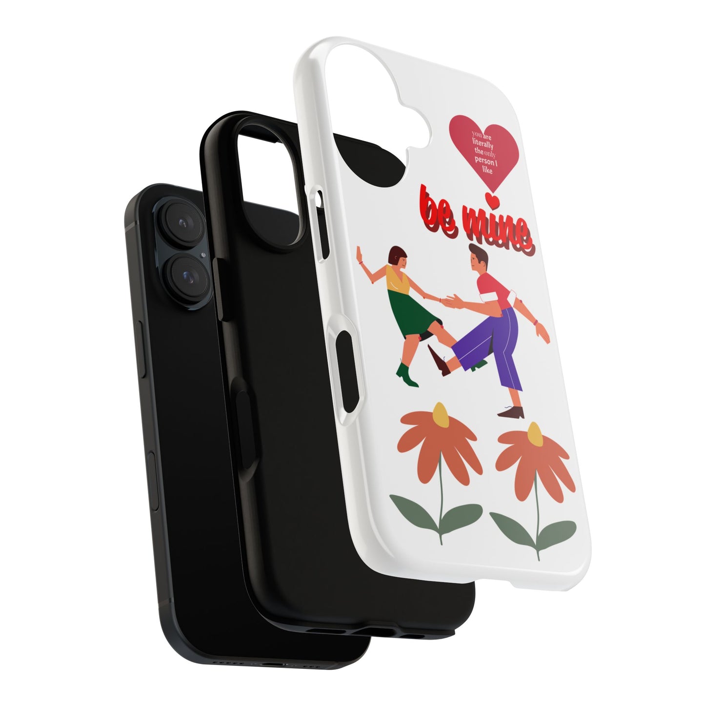Phone Case - "Be Mine" Retro Dancing Couple Valentine Design