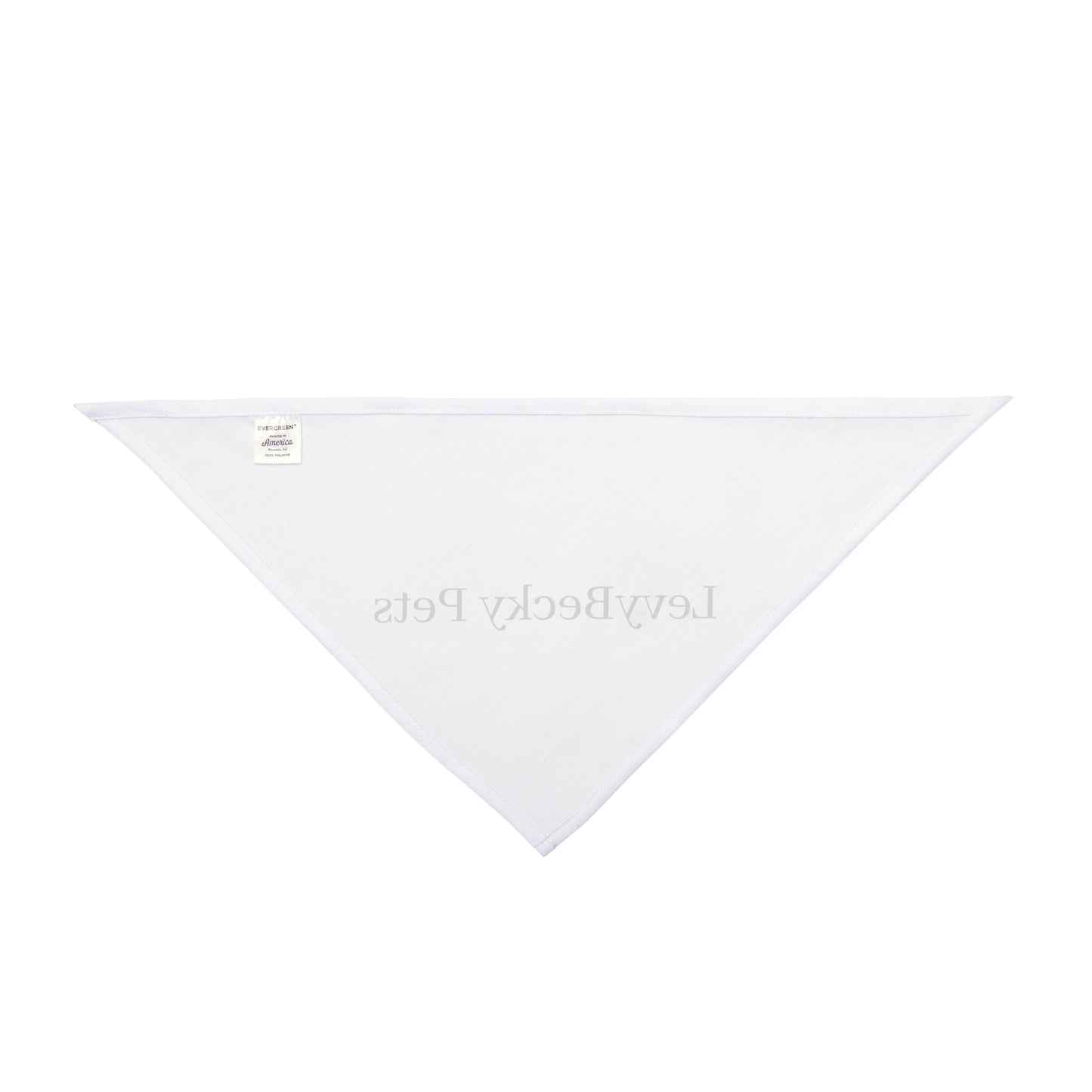 Pet Bandana — 'LevyBecky Pets' Personalized White Triangle Bandana for Dogs & Cats