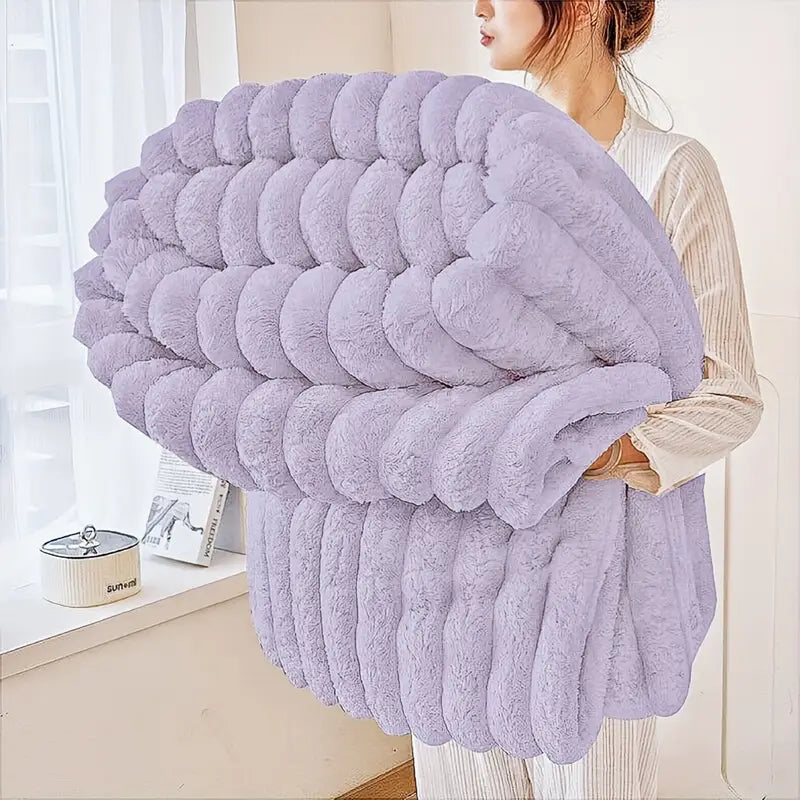 Striped Flannel Fleece BlanketUltra-Soft