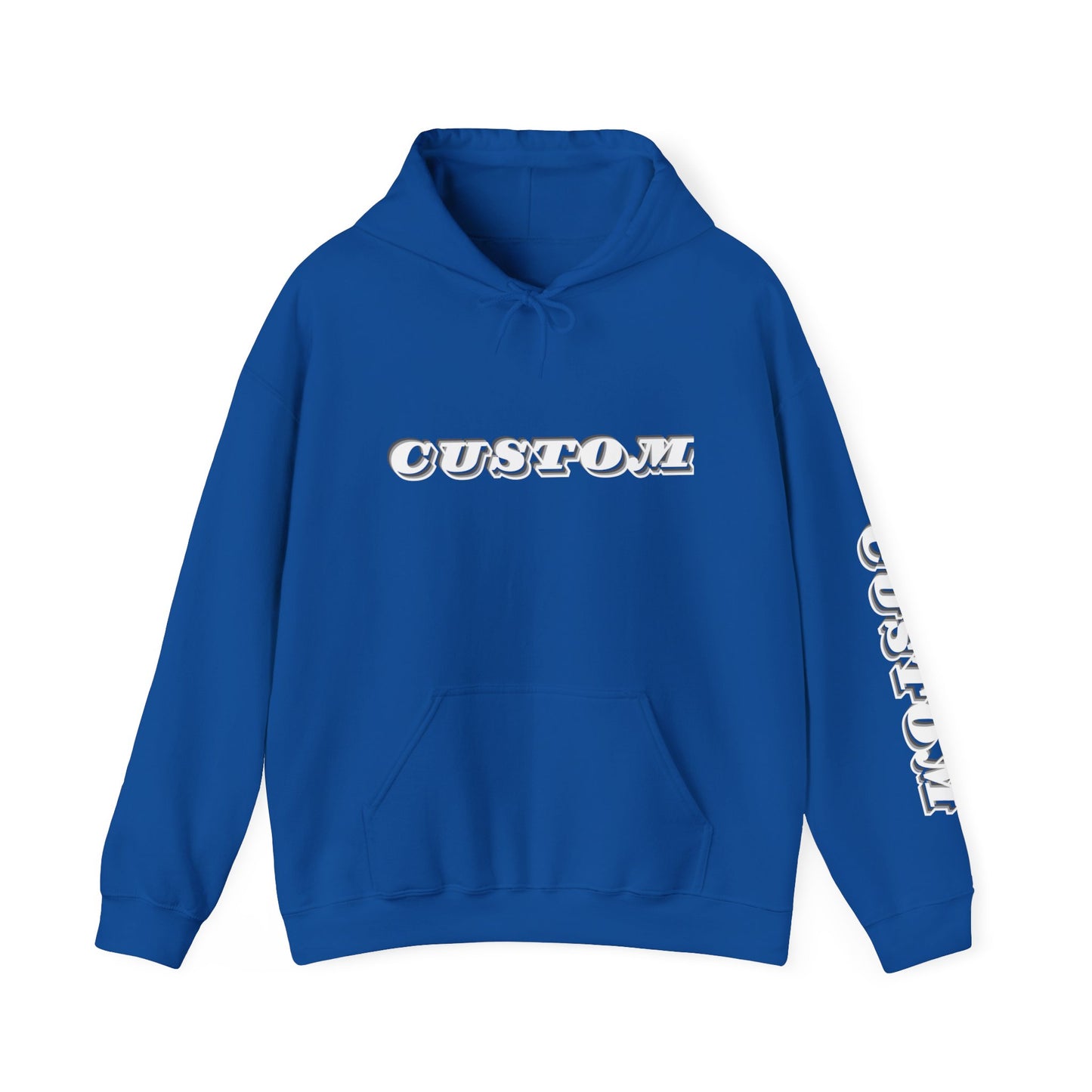 Minimal Pullover Hoodie with Sleeve Text