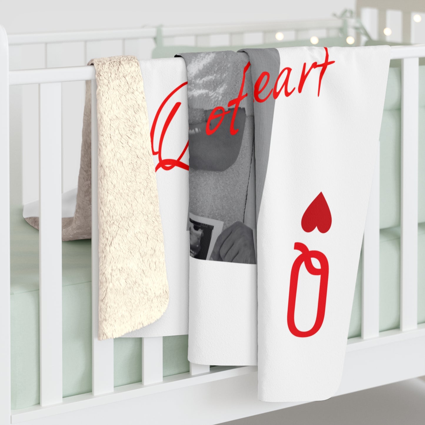 Queen of My Heart Personalized Sherpa Fleece Blanket – Playing Card Design